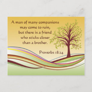 Proverbs 18:24 briefkaart