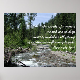 Proverbs 18:4-Poster Poster