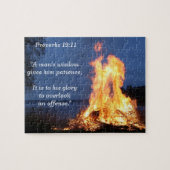 Proverbs 19:11 Wisdom om overtreding over het hoof Legpuzzel (Horizontaal)