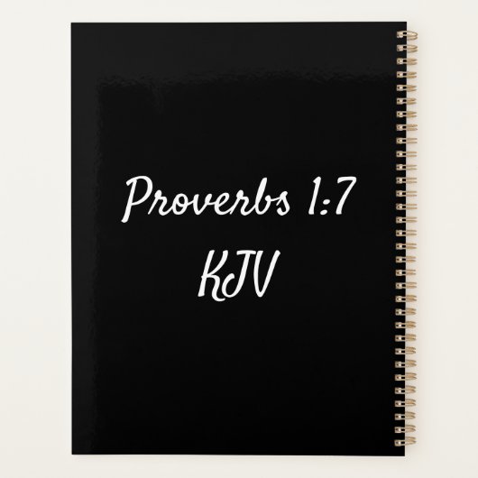 Proverbs 1:7 Bijbel Verse Calendar Planner (Achterkant)