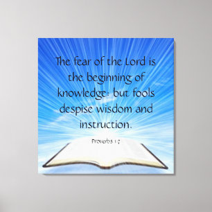 Proverbs 1:7 canvas afdruk