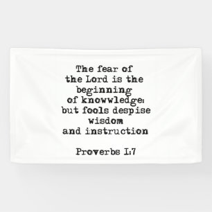Proverbs 1:7  De angst van de Heer  Banners