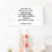 Proverbs 1:7| De angst van de Heer |Banners Spandoek (Insitu)