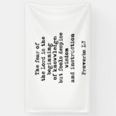 Proverbs 1:7| De angst van de Heer |Banners Spandoek (Verticaal)