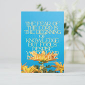 Proverbs 1:7 KJV Bijbelscriptie Pic Greeting Kaart (Staand voorkant)