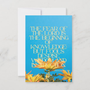 Proverbs 1:7 KJV Bijbelscriptie Pic Greeting Kaart
