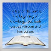 Proverbs 1:7 poster (Voorkant)