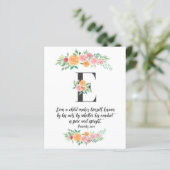 Proverbs 20:11, Letter E, Waterverf-scriptkaart (Staand voorkant)