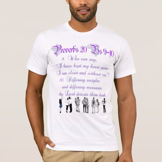 Proverbs 20 Unisex Custom Graphics T-Shirt (Devant)