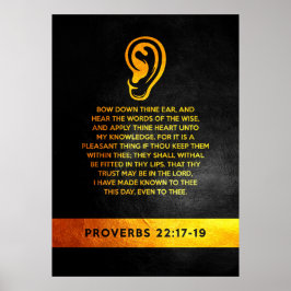 Proverbs 22:17-19 Bijbelversie Poster