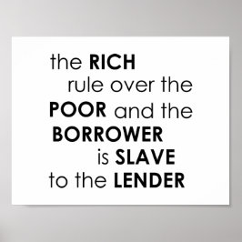 Proverbs 22:7 De rijke regel over Bijbel Dave Rams Poster