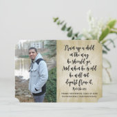 Proverbs 22 Christelijk Bijbel Verse-foto-Afstuder Kaart (Staand voorkant)