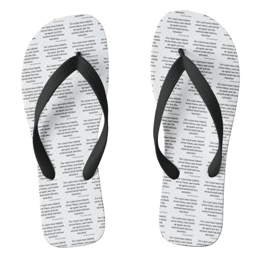 Proverbs 24:16 Bijbel Bijbelscripts Witte Unisex Teenslippers (Voetbed)
