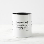 Proverbs 24:16 KJV Bijbelscriptie tweetone Mok (Midden)