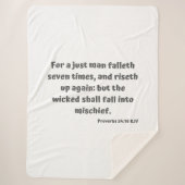 Proverbs 24:16 KJV Bijbelversie-scripts Sherpa Deken (Voorkant)