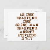 Proverbs 27:17 briefkaart (Voorkant / Achterkant)
