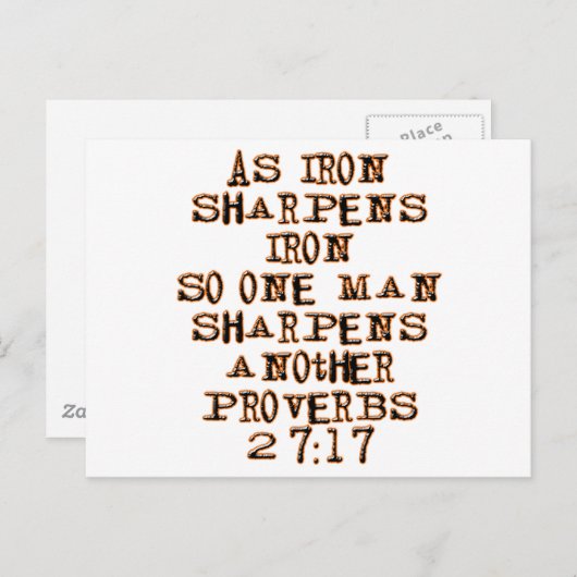 Proverbs 27:17 briefkaart (Voorkant / Achterkant)