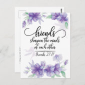 Proverbs 27:17 Vrienden verscherpen de Minds Briefkaart (Voorkant / Achterkant)