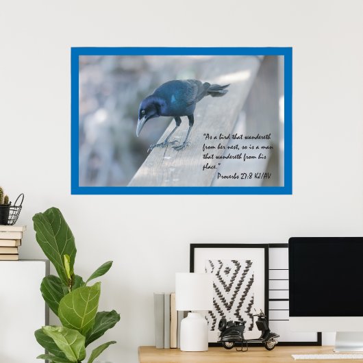 Proverbs 27:8 Poster voor scripts (Thuiskantoor)