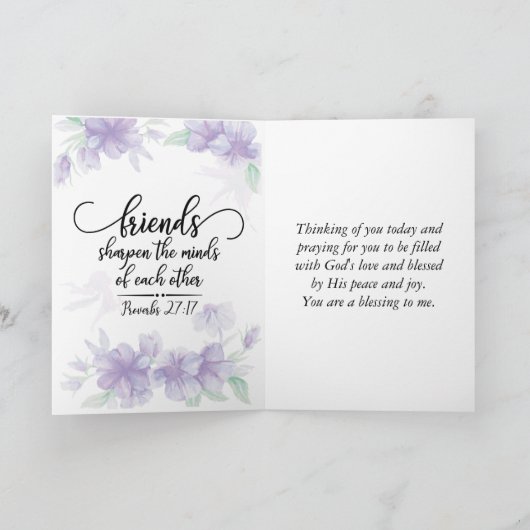 Proverbs 27:9 Sweet vriendschap verfrist de sol Kaart (Binnen)