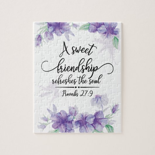 Proverbs 27:9 Sweet vriendschap verfrist de sol Legpuzzel (Verticaal)