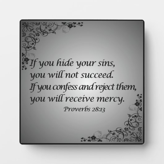 Proverbs 28:13 fotoplaat (Voorkant)