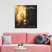 Proverbs 28:1 Bijbelse Scripture Bold Lion Canvas Afdruk (Insitu (Woonkamer))