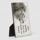 Proverbs 28:1 Bold as lions plaque (Côté)