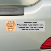 Proverbs 28:1 bumpersticker (Op auto)