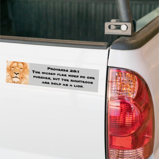 Proverbs 28:1 bumpersticker (Op Truck)