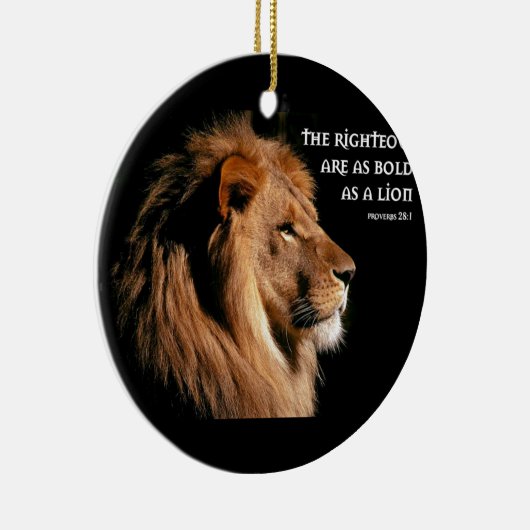 Proverbs 28:1 keramisch ornament (Rechts)