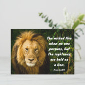 Proverbs 28:1 Robuust vet als lionflatKaart (Staand voorkant)