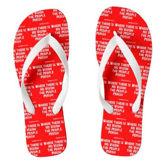 Proverbs 29:18 Bijbelversie KJV Rood Unisex Teenslippers (Voetbed)