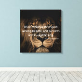 Proverbs 30:30 Bijbelse lion Canvas Art Afdruk (Insitu (Houten vloer))