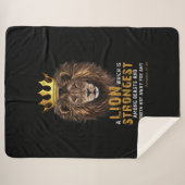 Proverbs 30:30 KJV Bijbelscriptcitaat voor scripts Sherpa Deken (Voorkant (horizontaal))