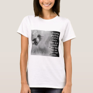 Proverbs 30:5 BIBLE SCRIPTURE with Hummingbird T-shirt