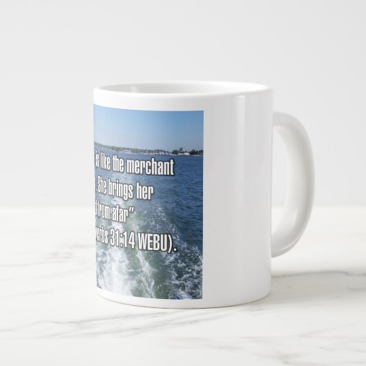 Proverbs 31:14 WEBU Mug Extra Grote Beker (Voorkant rechts)