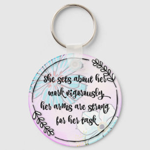 Proverbs 31:17 sleutelhanger