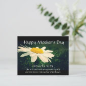 Proverbs 31:25, Moederdag, White Daisy Custom Briefkaart (Staand voorkant)