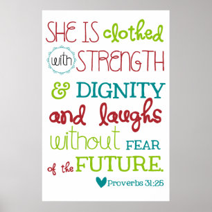 Proverbs 31:25 poster