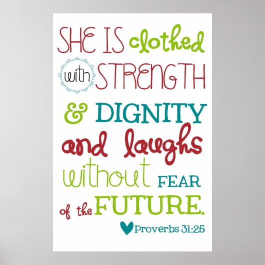 Proverbs 31:25 poster (Voorkant)
