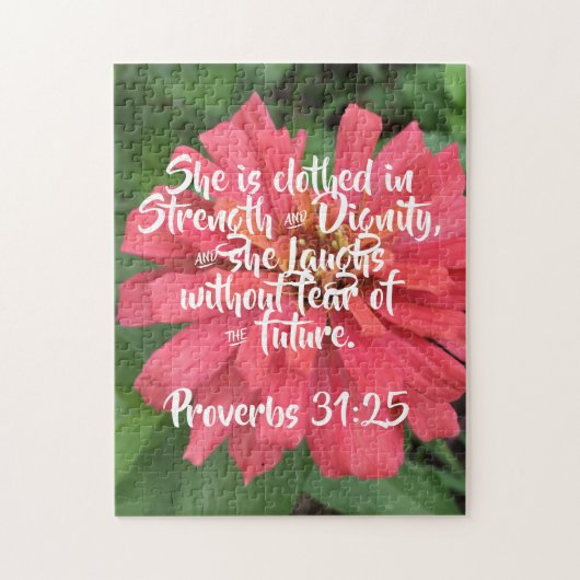 Proverbs 31:25 Puzzle Legpuzzel (Verticaal)
