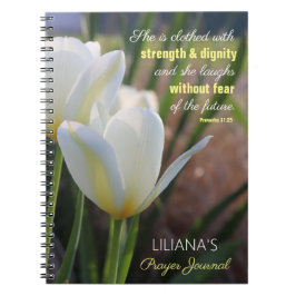 Proverbs 31:25 Tulip Prayer Journal Notitieboek