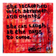 Proverbs 31:25 - Ze is in sterkte gedicht