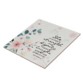 Proverbs 31:25 Ze is in sterkte gedicht Tegeltje (Zijkant)