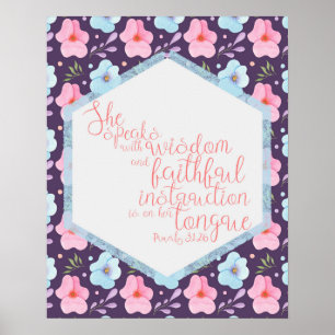 Proverbs 31:26 poster