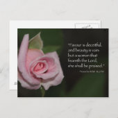 Proverbs 31:30 Briefkaart voor scripts (Voorkant / Achterkant)