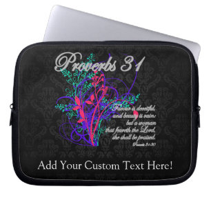 Proverbs 31 Bijbel Christelijk vrouwen Laptop Sleeve
