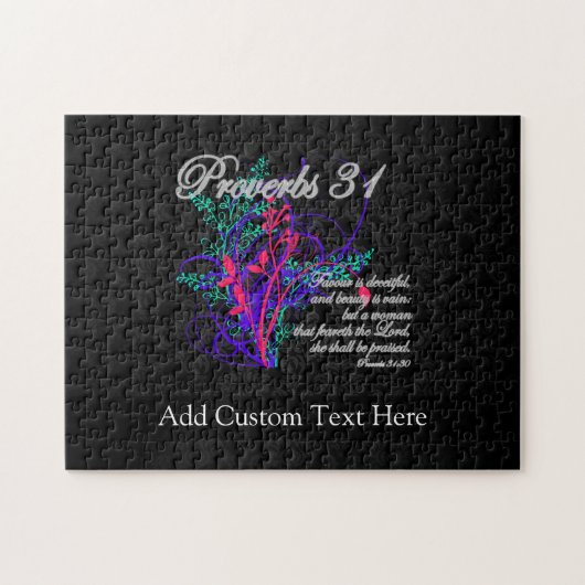 Proverbs 31 Bijbel Christelijk vrouwen Legpuzzel (Horizontaal)