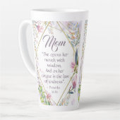 Proverbs 31 Bijbel Verse Christelijke Moederdag Gi Latte Mok (Linkerhoek)